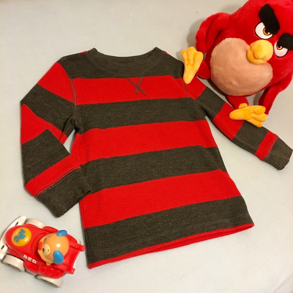 Red and Gray thermal top
