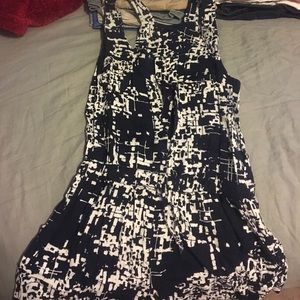 Navy and white romper