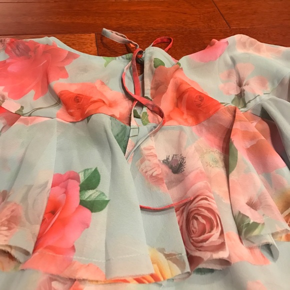 👗NWT Asos floral crop top with ruffles - Picture 6 of 7