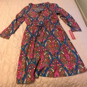 Paisley pattern polyester dress. Soft material.