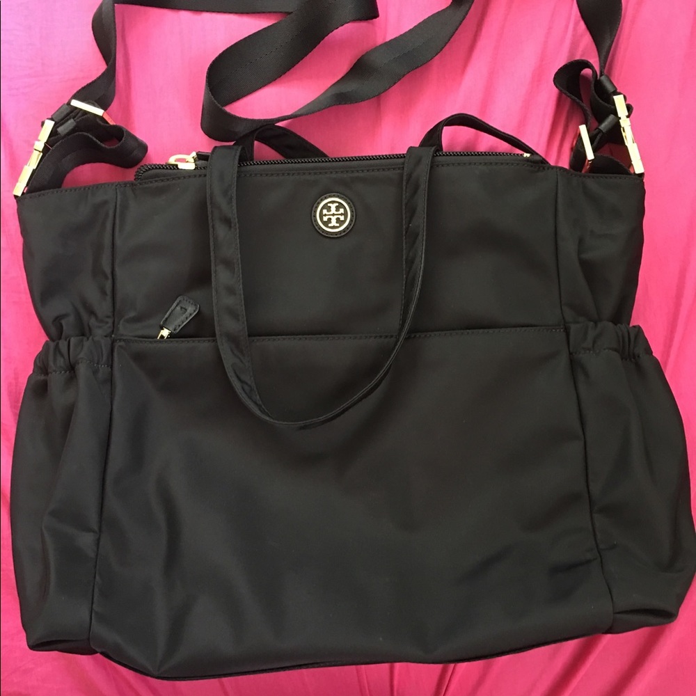 Black Tory Burch diaper bag