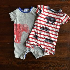 Baby Boden adorable animal boys cotton rompers