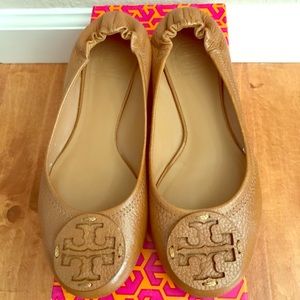 Tory Burch Tan Reva Flats Size 7