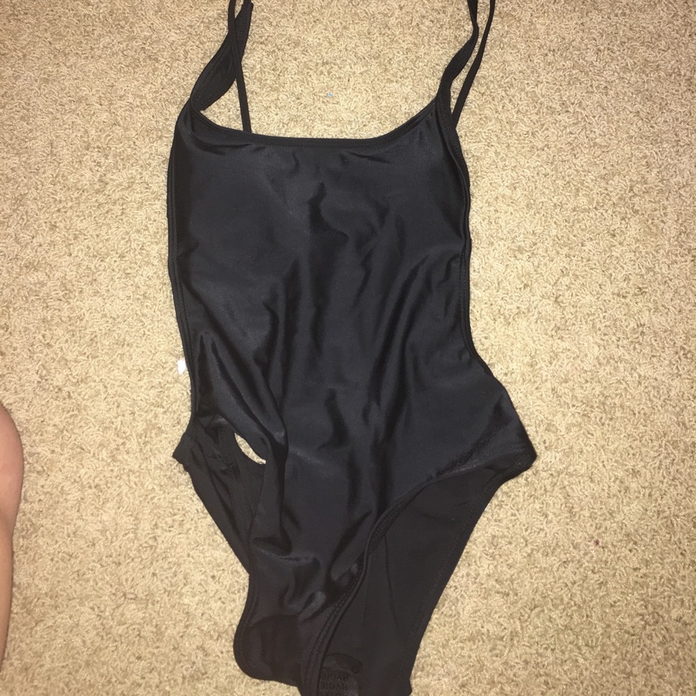 small black one piece low back