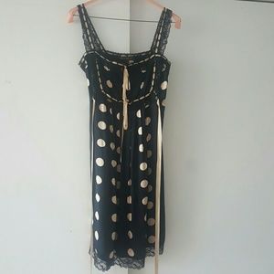 Betsey Johnson polka dot babydoll dress
