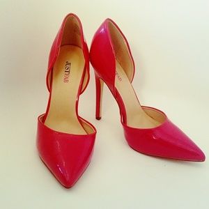 Cherry Red JustFab Pumps