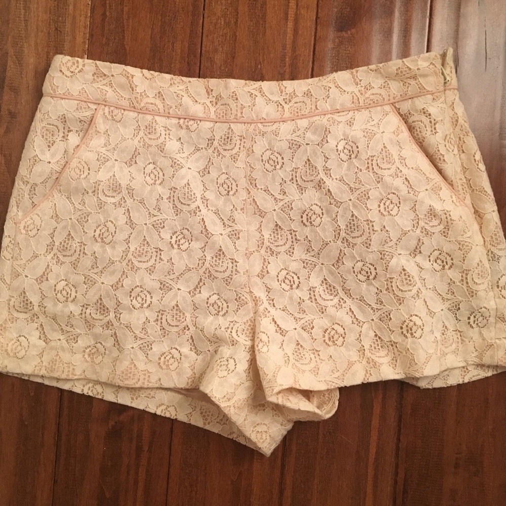 White Lace Shorts