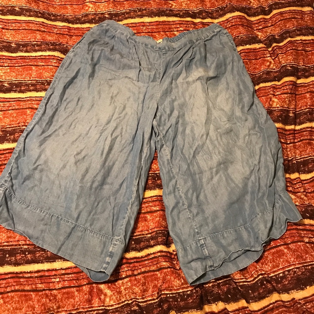 Denim Palazzo Pants
