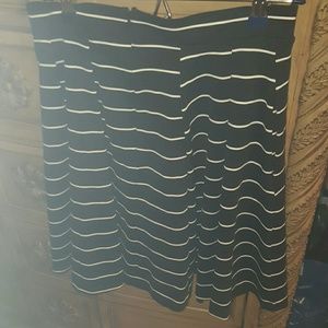 Women's stripe circle skirt