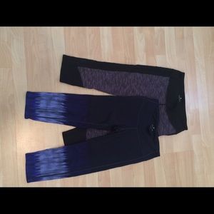 2 pairs Athleta Capri Yoga Tights S and M