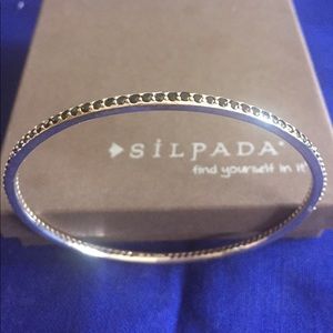 Silpada bracelet with black stones.