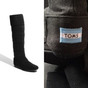 Black TOMS wrap boots