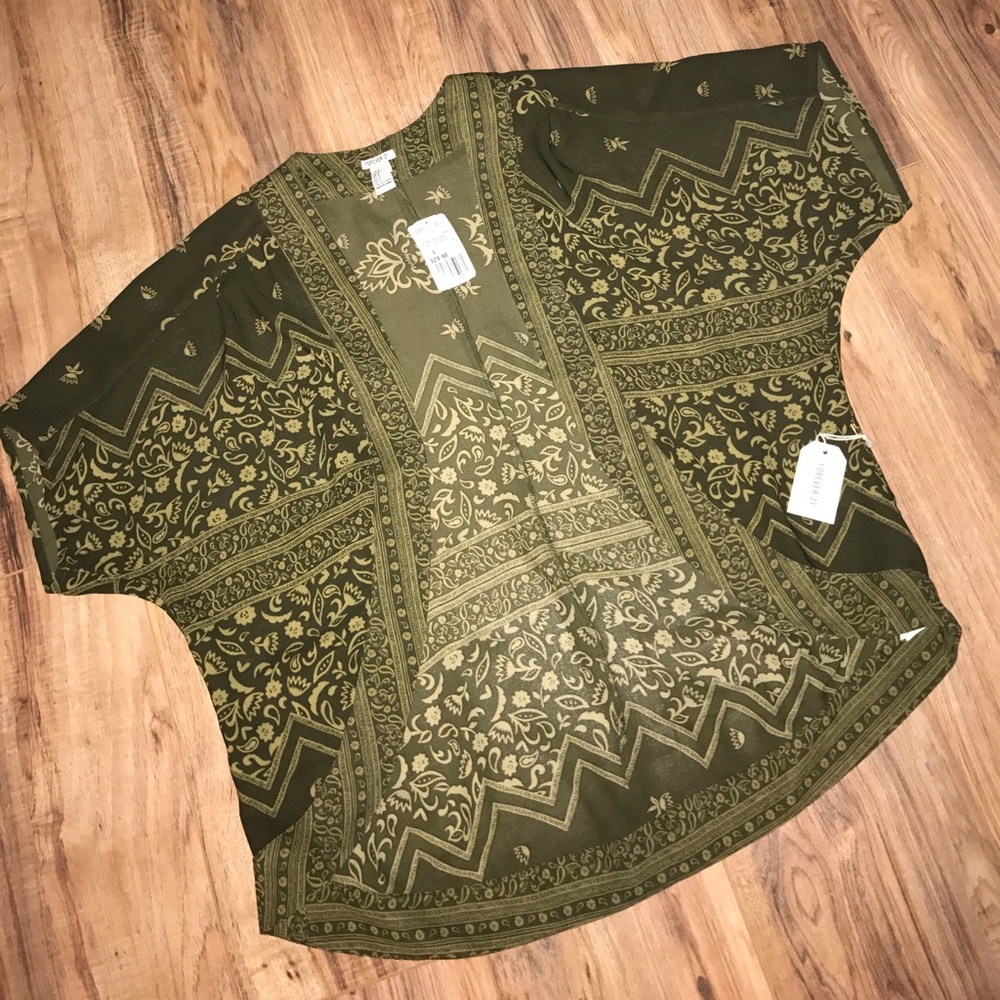 Olive green cardigan