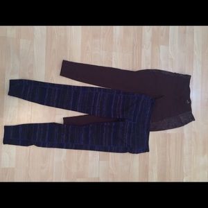 2 pairs of Athleta Yoga tights pants leggings S