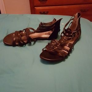 Pleather Strap Sandals