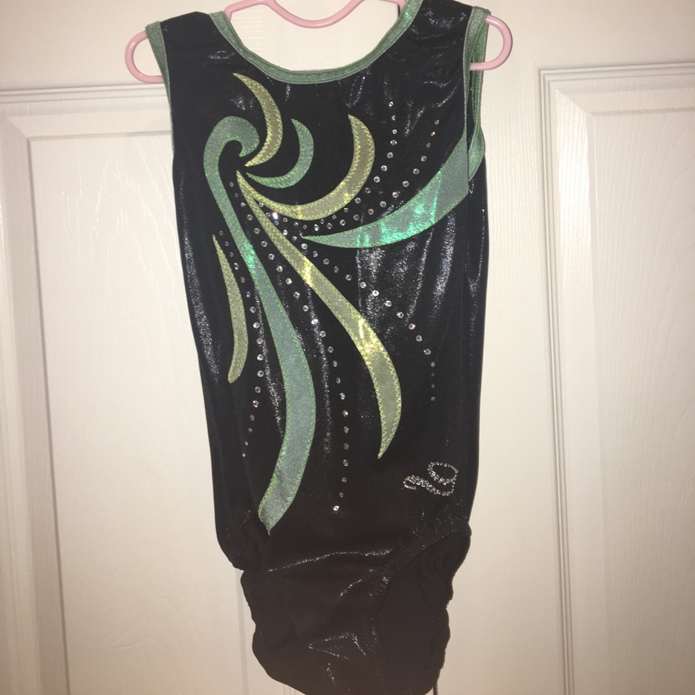 Dreamlight Black & Green Leotard