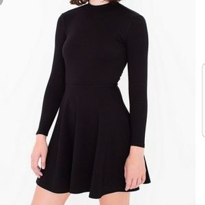 Anerican Apparel Violette Skater Dress Black