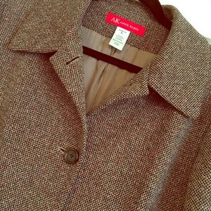 Ann Klein rainbow tweed coat
