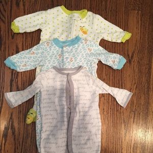 Gender neutral footie pajamas