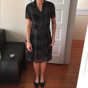 Reformation button down dress with pockets