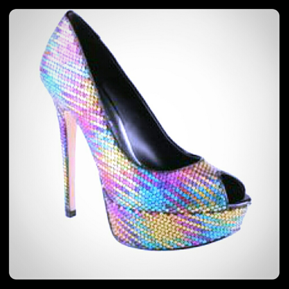 ALDO Lazcano - Women Peep-toe Pumps - Bright Multi