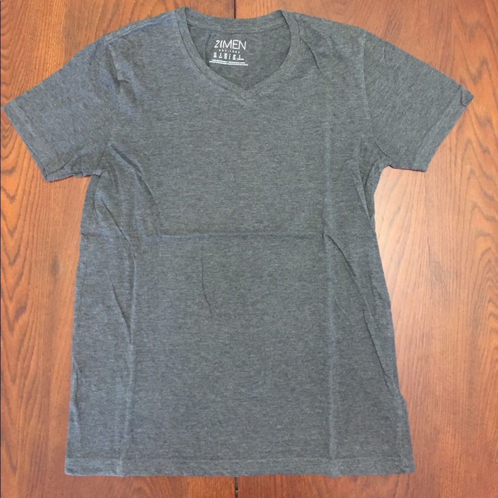 21Men S Dark Gray Short Sleeve