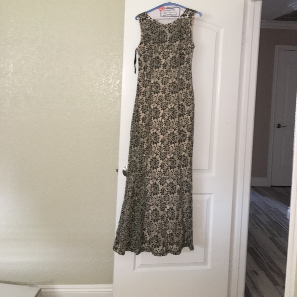 Black and gold dress