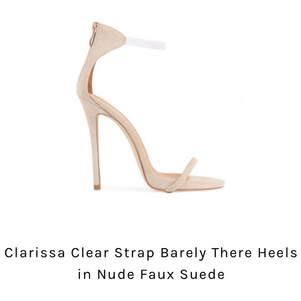 Public Desire Clarissa Nude Suede Heels