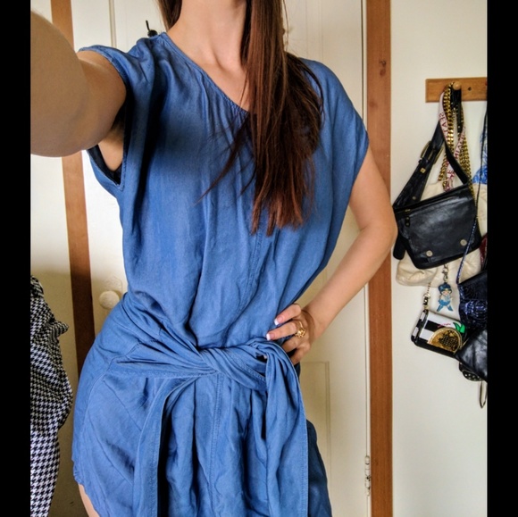 princess polly Dresses & Skirts - Princess polly denim tie front denim tunic dress