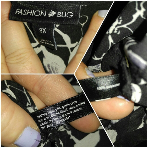 New! Fashion Bug Lightly Sheer, Plus Sz 3X Tunic - Picture 4 of 4