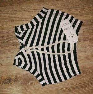 Boutique Black Stripped Shorties