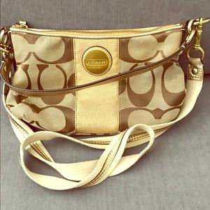 Coach gold cross-body