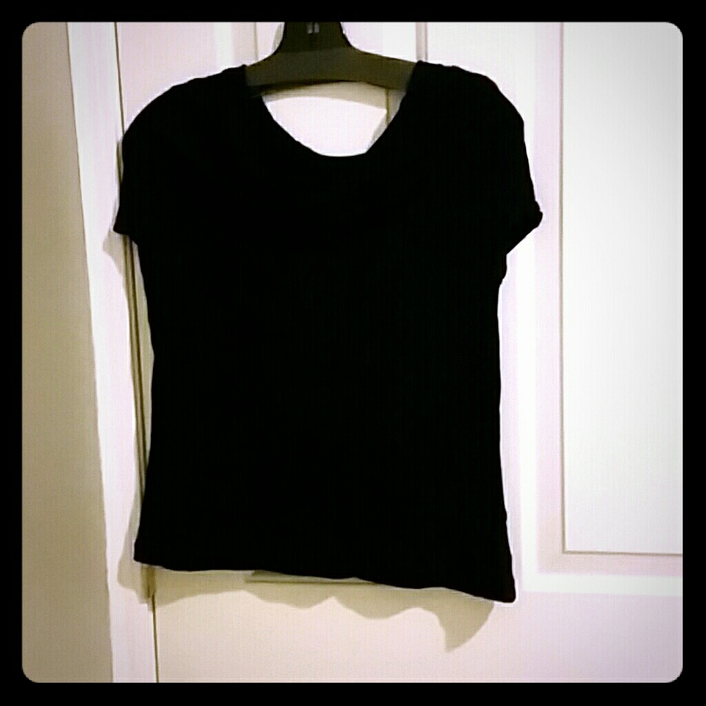 Lida Baday Off the Shoulder Black/Dark Purple Top