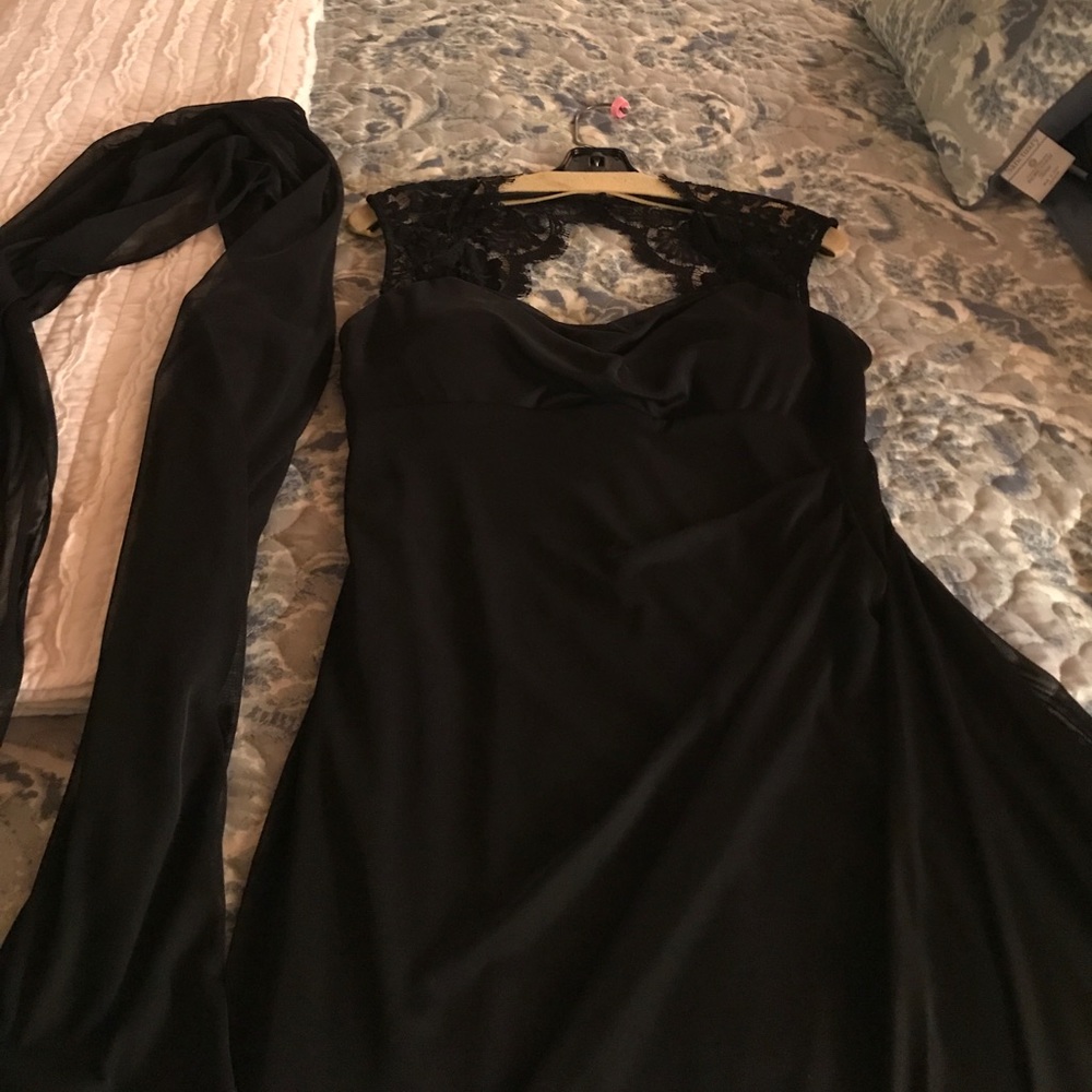 Long black formal gown