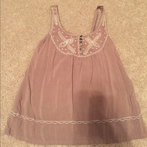 VGUC small taupe sleeveless blouse