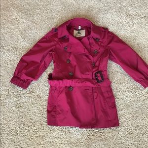 Raspberry Burberry Trench