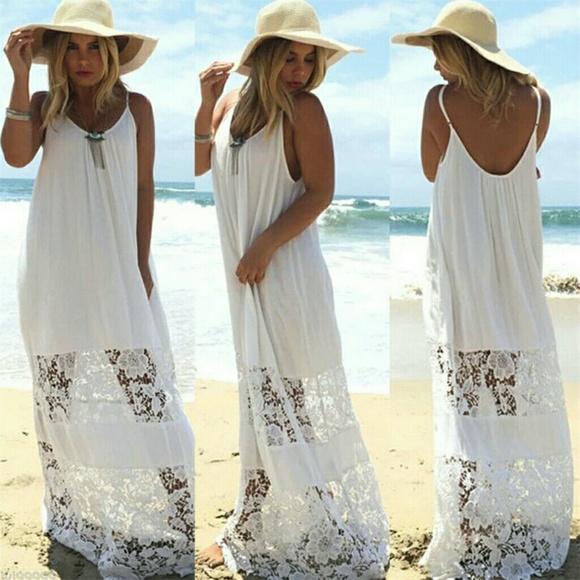 🏝Summer Lace Maxi Beach Dress - Picture 1 of 7