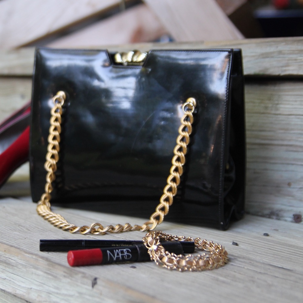 Vintage 60s Patent Leather Purse