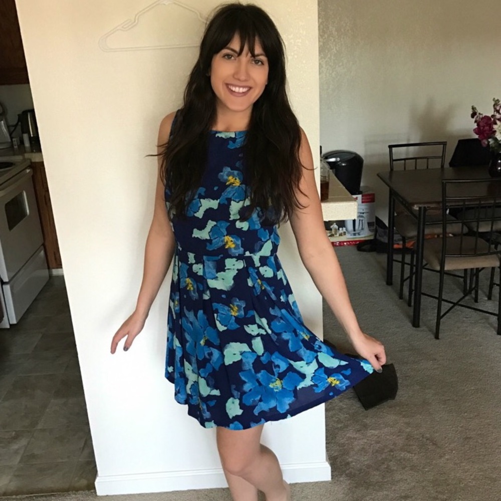 Blue Floral Dress