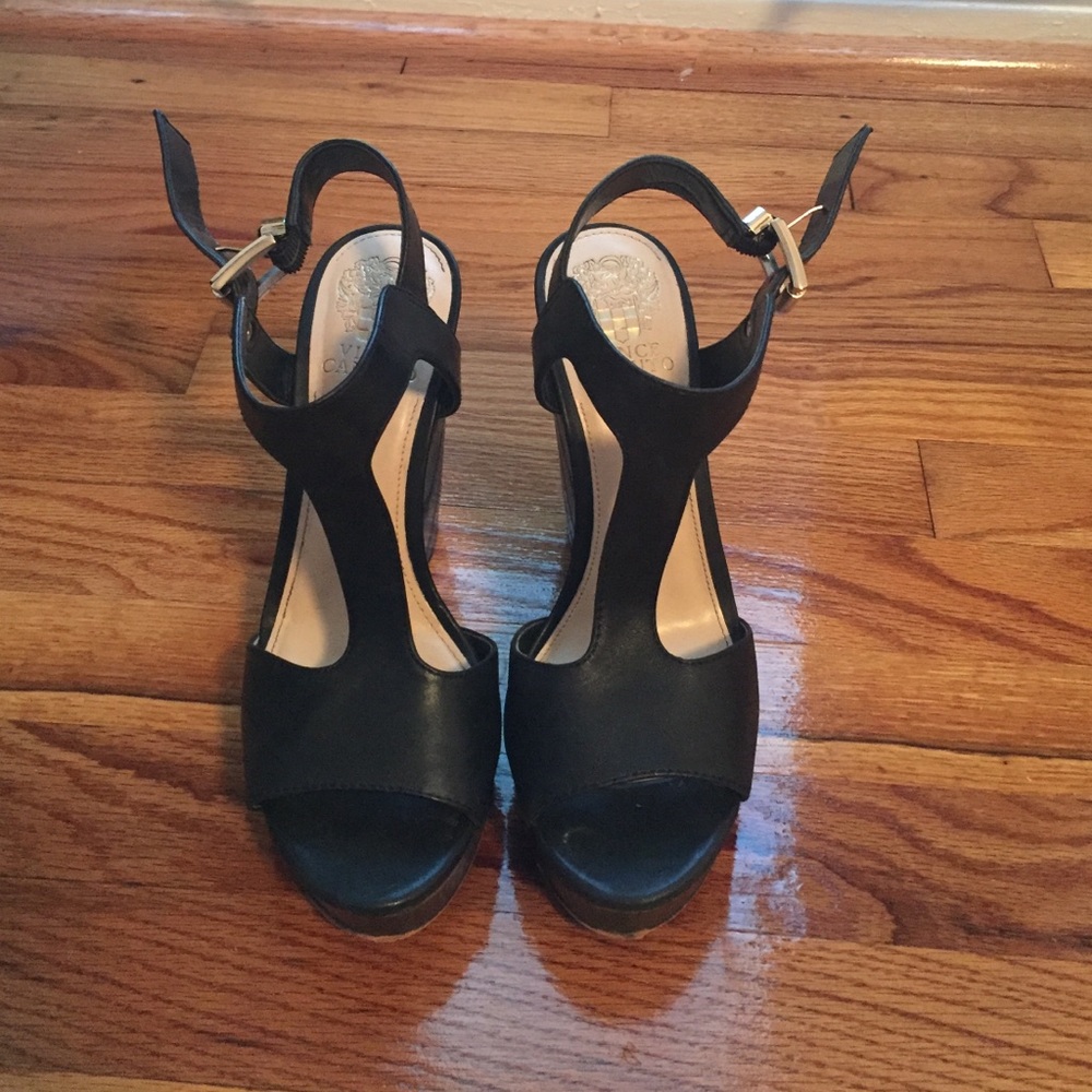 Black Vince Camuto Wedges