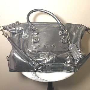 Silver coach purse