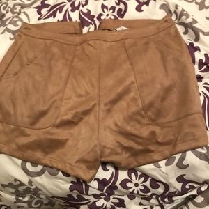 Suede shorts