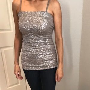 Sequin tank top.