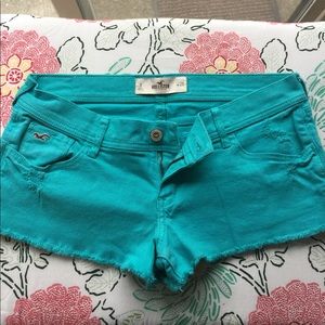 Hollister shorts turquoise irregular size 9