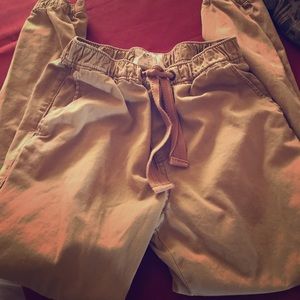 Hollister tan joggers