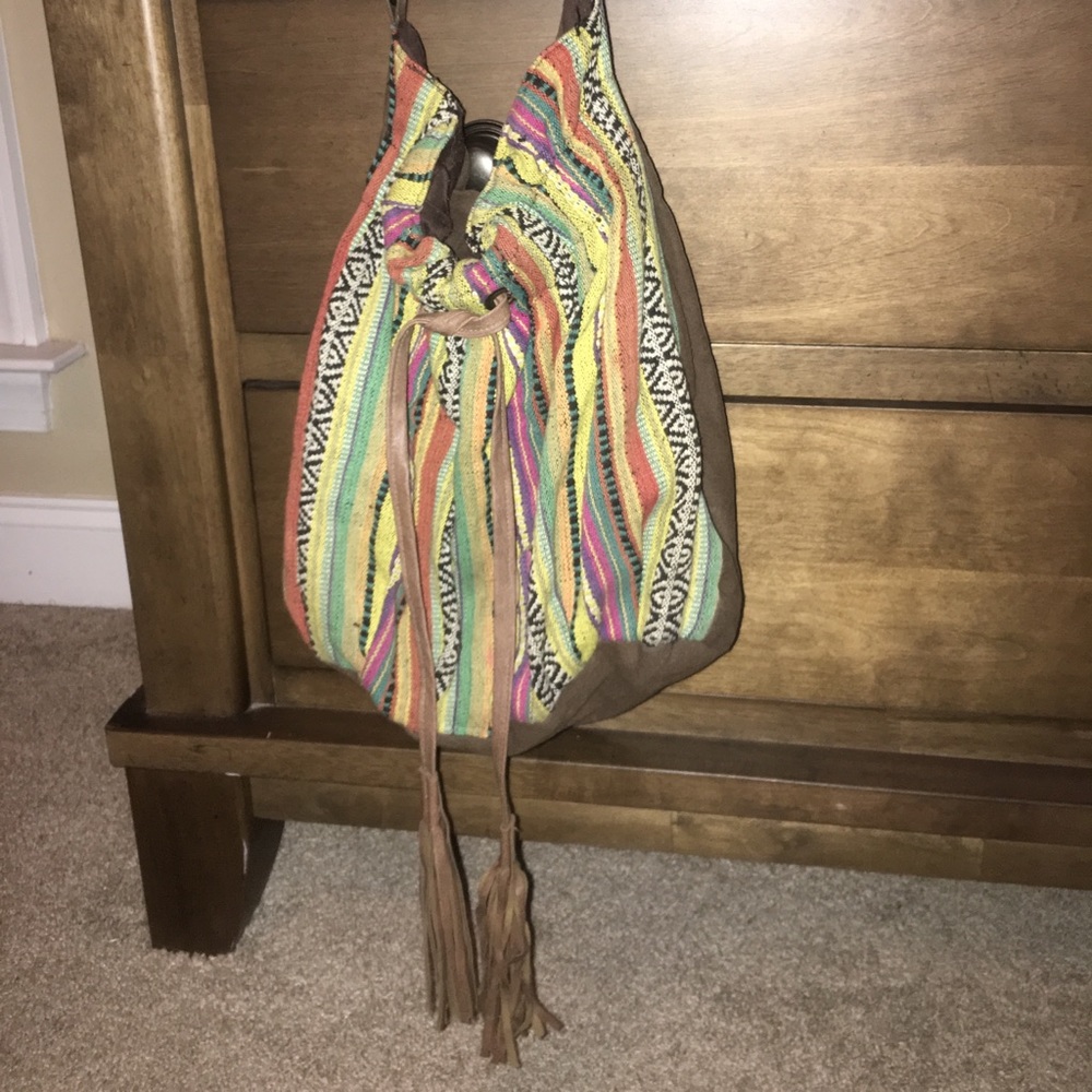 Multi colored side bag