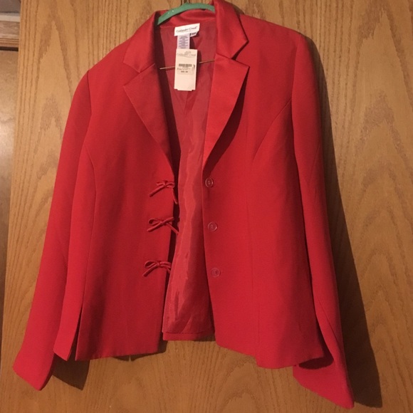 Blazer Coldwater Creek Rouge Patchwork Taille PXS (Petite XS) - Occasion Très Bon état, Veste De Sport élégante