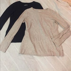 Ann Taylor loft basic long sleeve T-shirts
