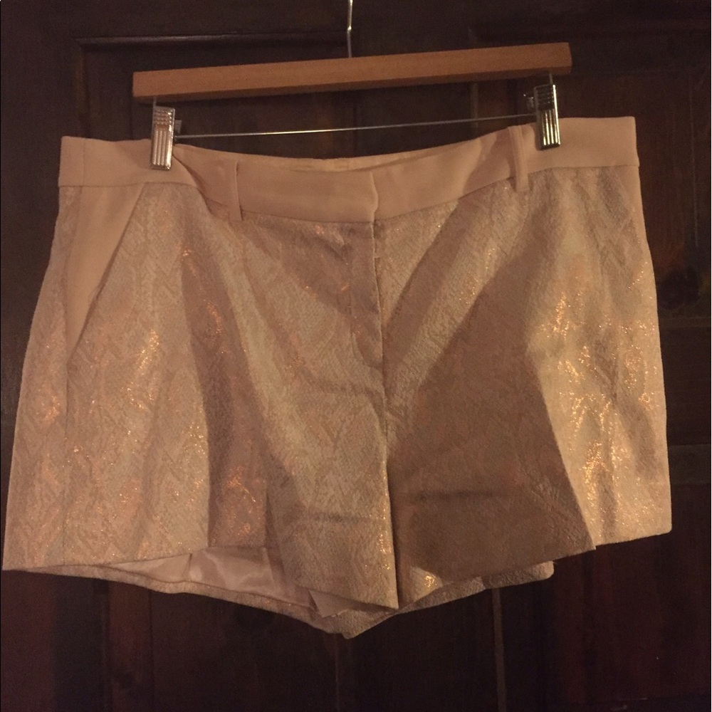 Ted Baker light pink with gold shimmer shorts