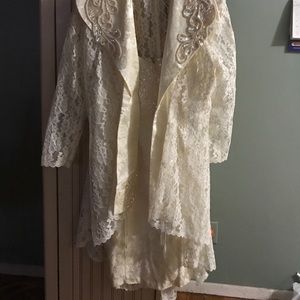 Vintage 2 piece lace dress suit